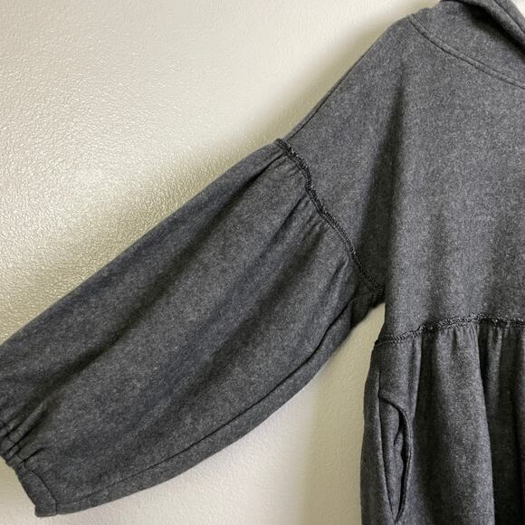 Farmhouse Frocks Sweatshirt Dress Womens Small Gray Hoodie Pockets Relaxed - Picture 7 of 8